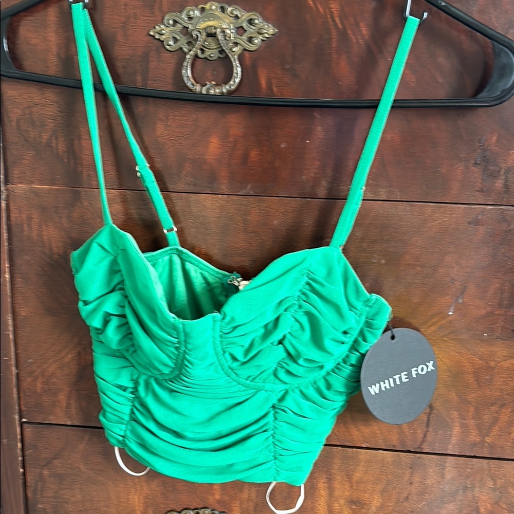 White Fox Green Bustier XS